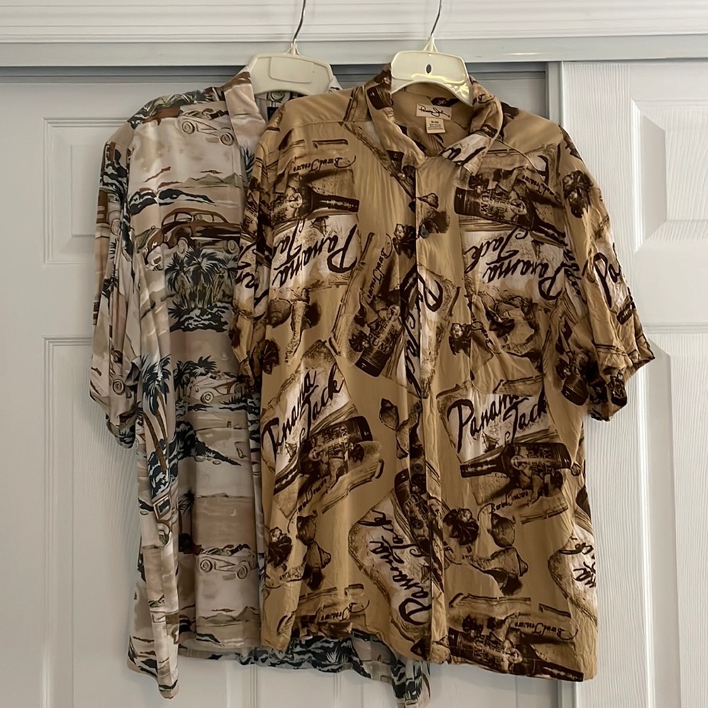 2 - shirt bundle Hawaiian cruise  XL shirts Panama Jack/Pazzo